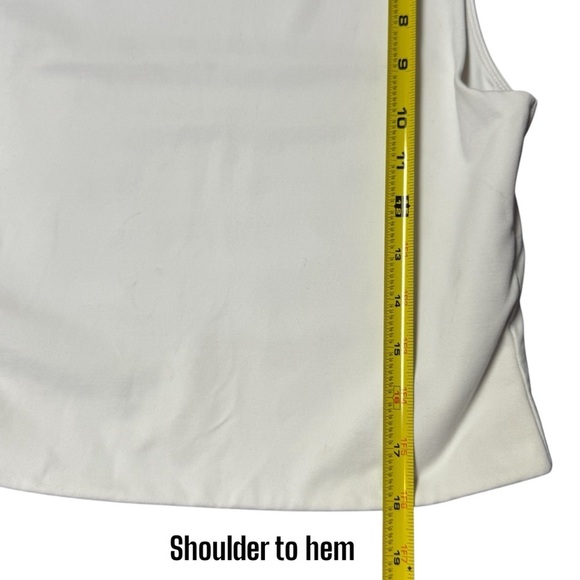 Babaton White Cropped Comfort Tank Women's Size L - Picture 11 of 11